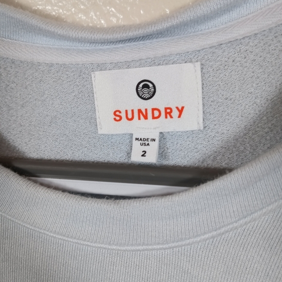 Sundry Sweatshirt Pink Tie Dye Oversized Long Sleeves Pullover Crew Neck - Picture 8 of 8